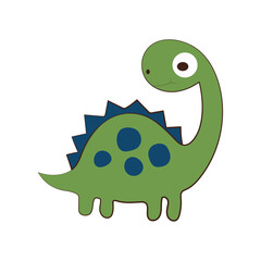 Cute cartoon dinosaur illustration vector © Abhinaya Project