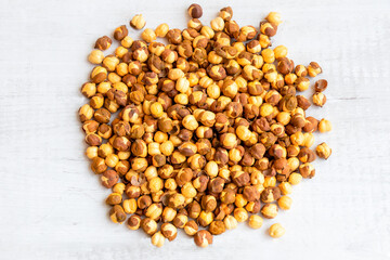 Roasted chickpeas, roasted black chana  or chana masala, indian snack