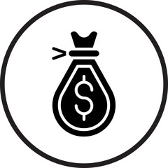 Money Bag Icon Style