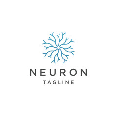 Obraz premium Neuron logo icon design template flat vector