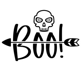 Boo!, Halloween Pumpkin SVG Design, T-Shirt Design, SVG Bundle