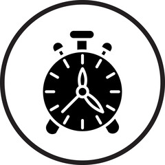 Obraz premium Alarm Clock Icon Style