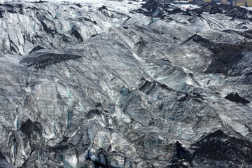 Glacier Solheimajökull near SKogar.