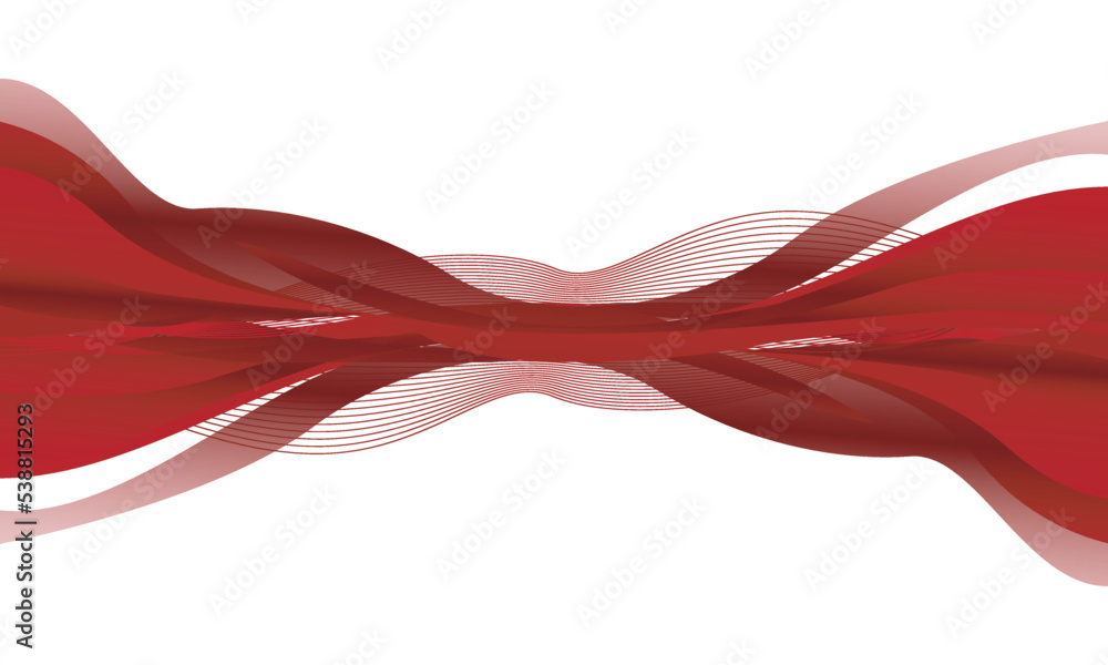 Poster abstract red wave curve background template