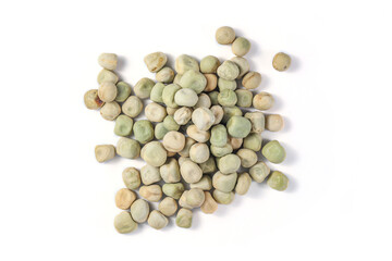 Green Pea (Green Matar, Sugar pea). Garden pea on white background