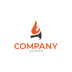 Fire icon vector logo design template
