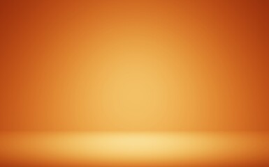 Halloween background.Empty orange room abstract background for the display of your product.3D rendering.