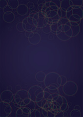 Vector Magical Gold Shine Background with Bokeh Blurred Glowing Circles on Black. Starlight Fog Texture. Glitter Holiday Print. Christmas and New Year Design. Glowing Light on Dark Purple.