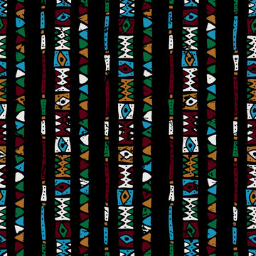 seamless pattern with african motifs	