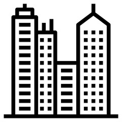 skyscraper outline icon