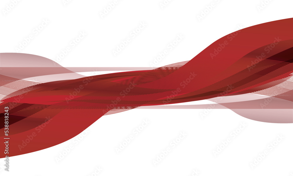 Poster Abstract red wave curve background design backdrop