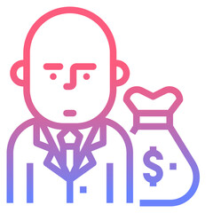 investor line gradient icon