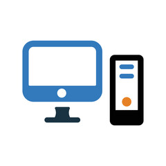 Computer icon. Simple editable vector graphics.