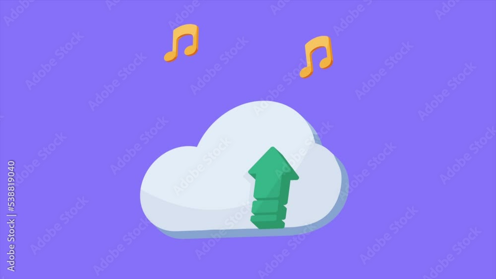 Poster cloud computing server with music