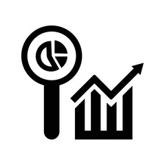 Data Summit icon. Black vector graphics.