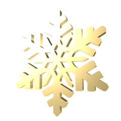 gold snowflakes png 3d image