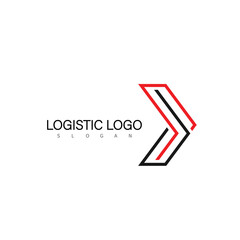 logistic logo design symbol arrow