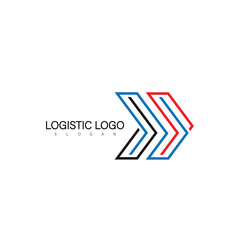 logistic logo design symbol arrow