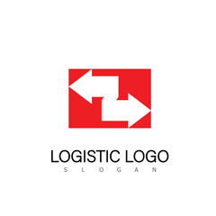 logistic logo design symbol arrow