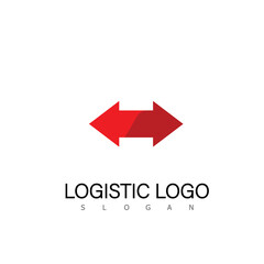 logistic logo design symbol arrow