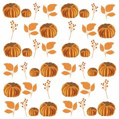 seamless pattern with pumpkins