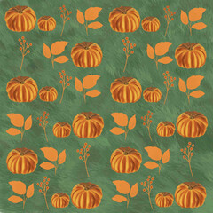 seamless background with pumpkins