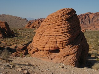Fototapeta na wymiar Beehive Rock Formation Valley of Fire State Park Nevada