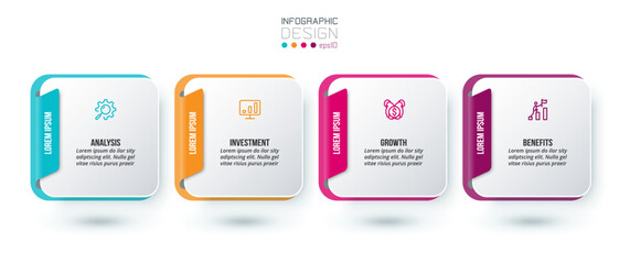 Business concept infographic template with option.