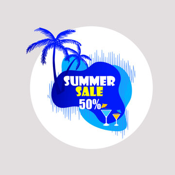 Sale banner. summer vacation.Vector illustration.