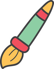 Hand Drawn cute paintbrush illustration