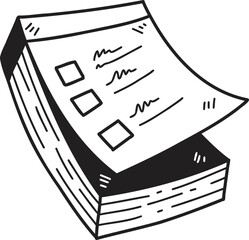 Hand Drawn report paper illustration