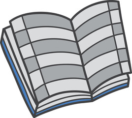 Hand Drawn open book illustration