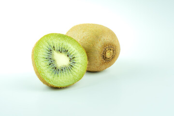 Fresh kiwi fruit in white background