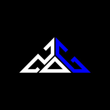 ZOG letter logo creative design with vector graphic, ZOG simple and modern logo in triangle shape.