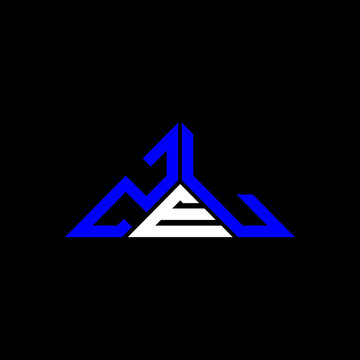 ZEL letter logo creative design with vector graphic, ZEL simple and modern logo in triangle shape.