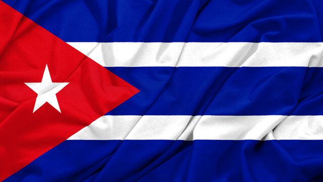 Cuba Flag Waving Background Image 