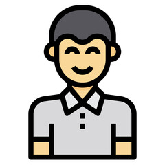 avatar filled outline icon