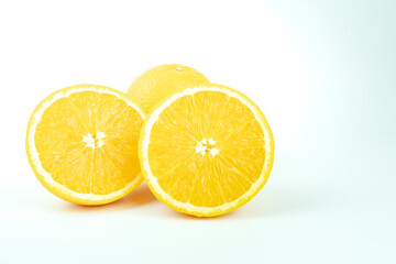 orange background fruit isolated slice white fresh oranges citrus food healthy juice ripe organic juicy vitamin sweet color natural yellow half closeup cut diet nature health