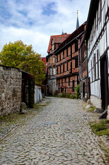 Eine Gasse in Quedlinburg