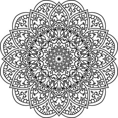 Adult coloring page Mandala.Hand drawn illustration.ornament design for coloring page