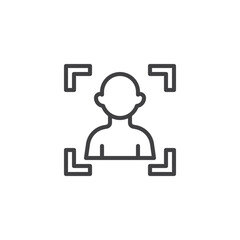 Camera portrait mode line icon