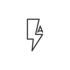 Flash auto mode line icon