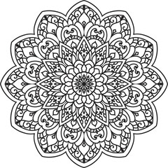 Oriental mystical pattern.Yoga mandala.Hand drawn illustration