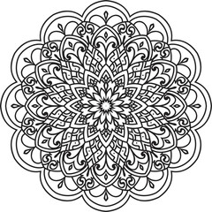 Oriental mystical pattern.Yoga mandala.Hand drawn illustration