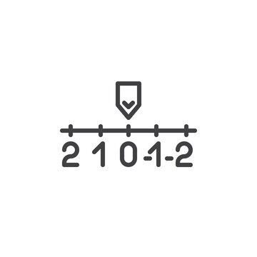 Camera exposure line icon