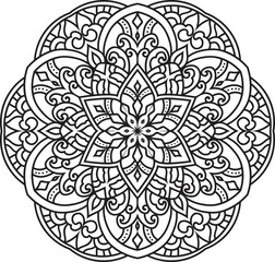 Oriental mystical pattern.Yoga mandala.Hand drawn illustration