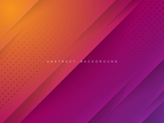 futuristic paper cut and polka dot orange gradient abstract background