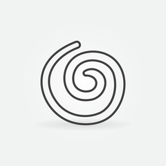 Ascarids vector Roundworm concept simple linear icon