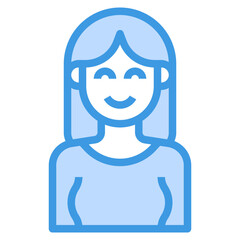 Obraz na płótnie Canvas avatar blue outline icon