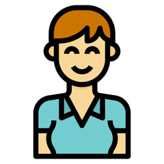 avatar filled outline icon